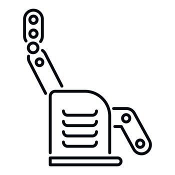 robótico brazo icono representando futuro tecnología y automatización vector