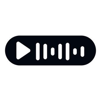 Audio player icon with sound wave spectrum bar vector