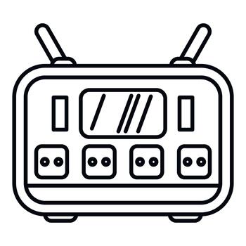 Portable power station generating electricity for mobile devices vector