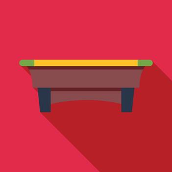 de billar mesa icono con largo sombra jugando juego vector