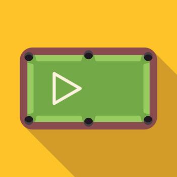Billiards table play button game entertainment vector