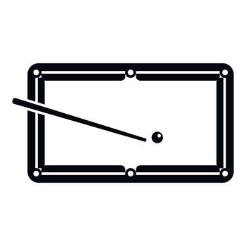 Playing pool billiards game with cue stick icon vector