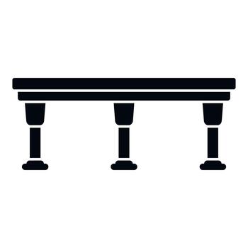 Aqueduct bridge structure icon representing ancient architecture vector