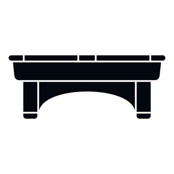 Playing billiards game on a black pool table icon vector