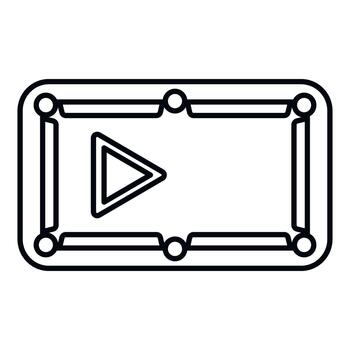 player interface element showing play button icon vector