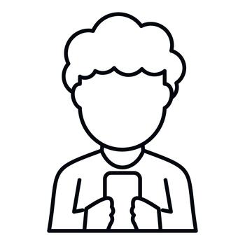 Faceless user texting on mobile phone vector