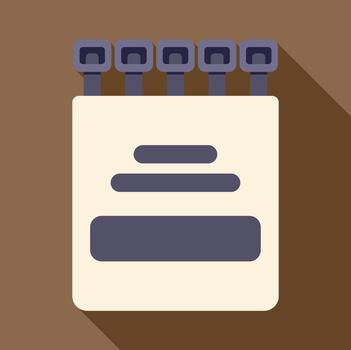 Spiral bound notepad icon showing notes and plan vector