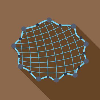 Fishing net illustration representing connection and network concept vector