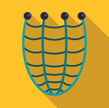 Climbing net playground equipment flat icon design vector