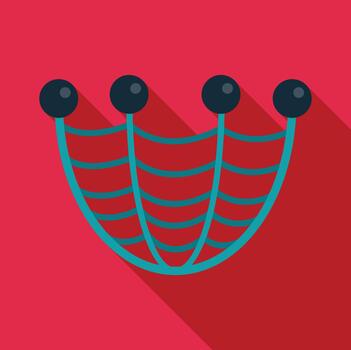 Playground climbing net icon flat design vector