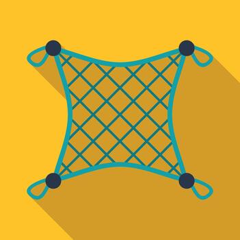 Safety net icon illustrating protection, security, and connection vector