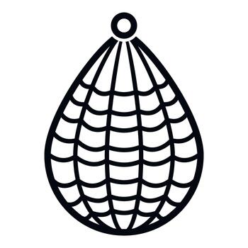 Ham or salami hanging in string net icon vector
