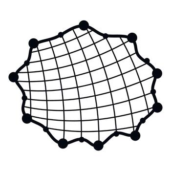 Fishing net conceptual icon representing catch or trap vector