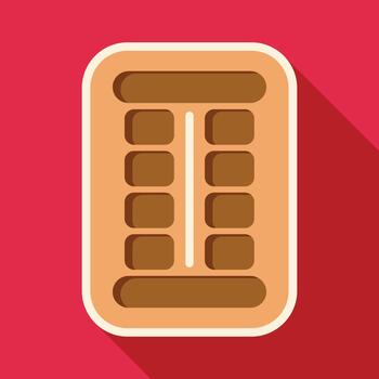 Abacus counting mathematics calculating tool flat design vector
