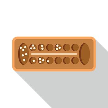 Mancala tablero juego jugando estratégico antiguo contando semilla juego vector