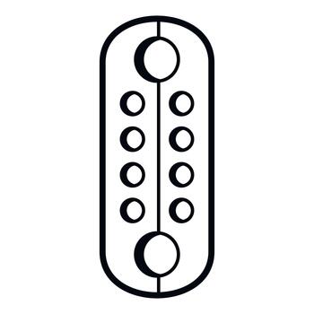 Modular beam mechanical part icon line art vector