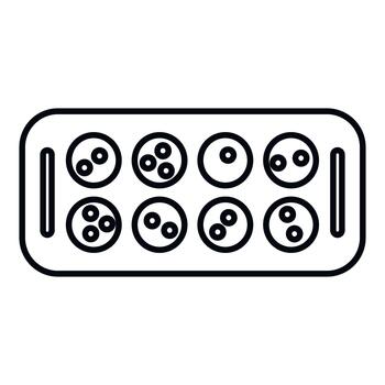 Mancala board game icon showing strategy and playing vector