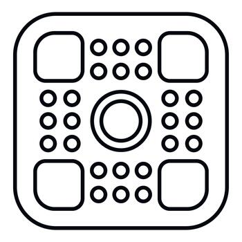 Security intercom keypad icon with buttons and display vector