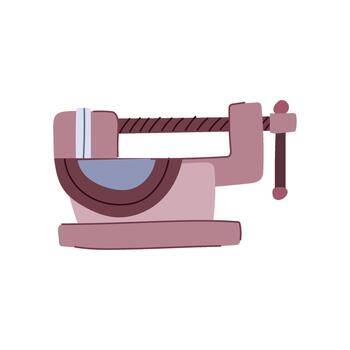 Machine vice tool holding object for workshop tasks vector