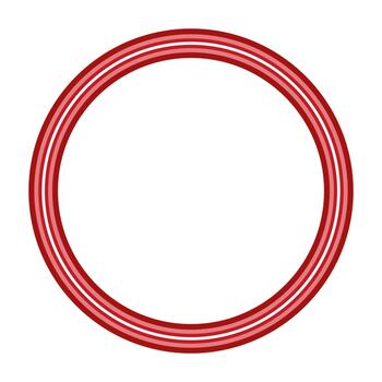 Red glow circle frame with multiple lines vector