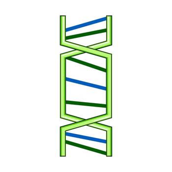 adn doble hélice estructura representando genético código vector