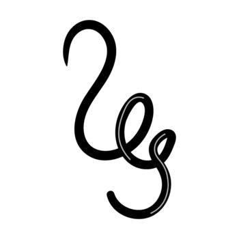 resumen negro línea formando continuo garabatear lazo vector