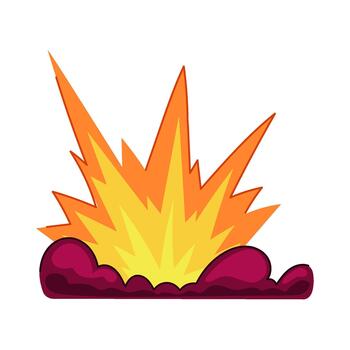 Stylized explosion effect creating a dynamic energy burst vector