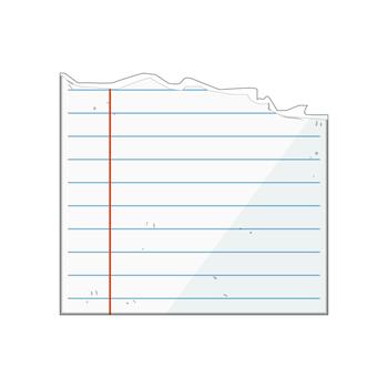 Torn blank notebook paper sheet with blue lines vector