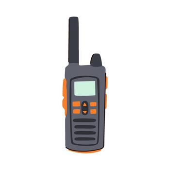 Portable two way radio for instant wireless communication vector