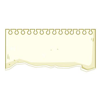 Torn blank notebook paper sheet with holes vector