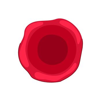 Red wax seal representing official document security and approval vector