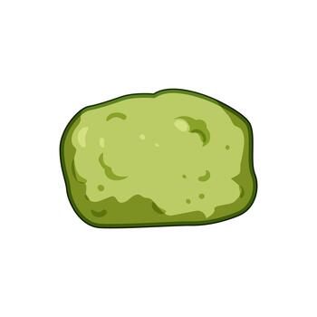 Wasabi paste condiment with green color and texture vector