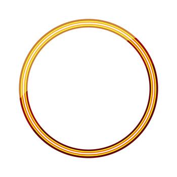 Glowing circular frame presenting abstract colorful rings vector