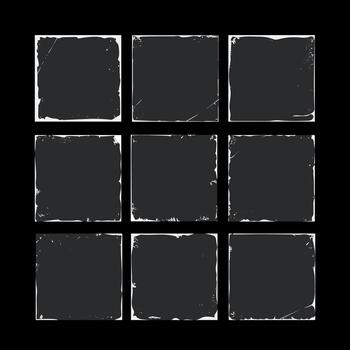 Grunge textured squares creating abstract backgrounds vector