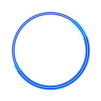 Glowing blue and cyan circles forming a frame vector