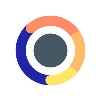 Data analytics pie chart showing business information vector