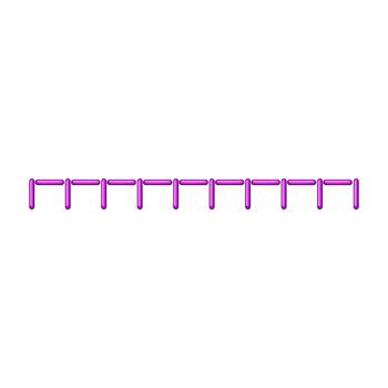 Purple thread stitches forming a dashed line design element vector