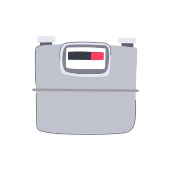 Gas meter showing consumption illustration for energy usage concept vector