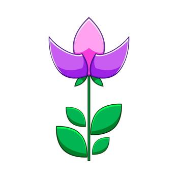 Geometric flower illustration creating an abstract spring concept vector