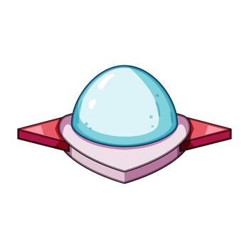 Alien spaceship flying saucer showing futuristic design vector