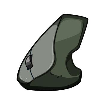 Vertical computer mouse providing ergonomic computing comfort vector