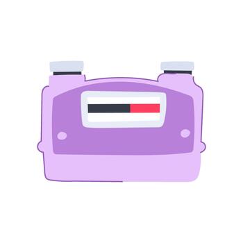 Gas meter displaying energy usage and utility consumption vector