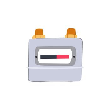 Gas meter showing low level of energy consumption vector
