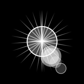 Optical lens flare effect creating dark background starburst vector