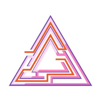 Abstract triangular maze concept representing problem solving path vector