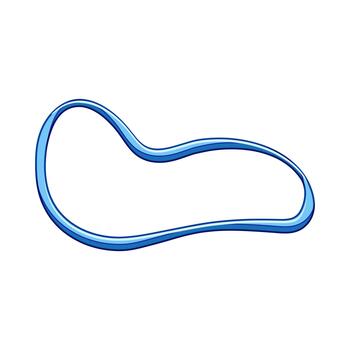 azul caucho banda formando resumen lazo forma vector