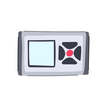 Laser meter showing distance measurement tool display vector