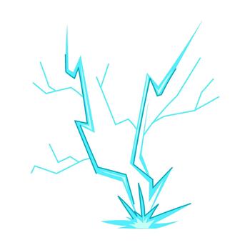 relámpago tornillo sorprendentes suelo creando poderoso eléctrico descarga vector