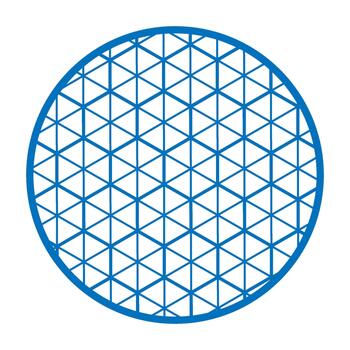 Japanese kumiko triangle pattern inside circle vector