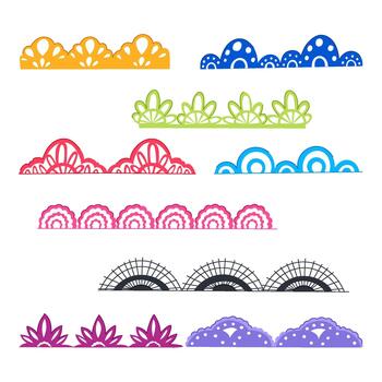 Border design collection creating decorative divider elements vector